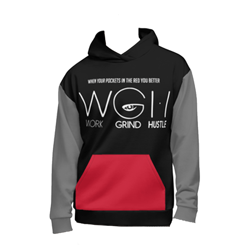 Download Unisex Pockets In The Red Hoodie - WGH | Work. Grind. Hustle.